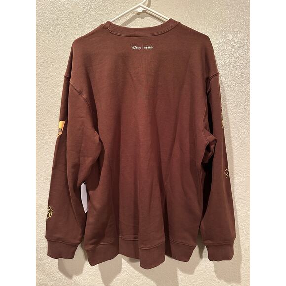 NWT Disney BDR Samii Ryan Mulan Tonal Brown Appliqué Icons Crewneck Sweatshirt L - Picture 6 of 8